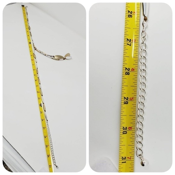 Chico's Two Tone Silver and Gold Tone Oval Necklace - Picture 8 of 8